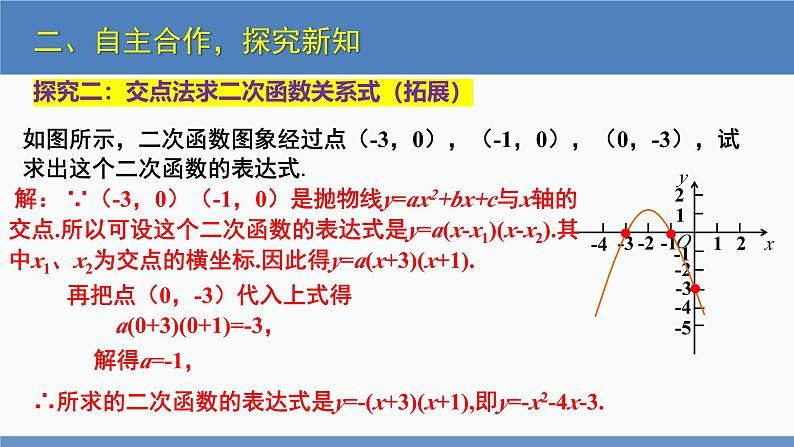 北师大版九年级数学下册课件 2.3 第2课时 由三点确定二次函数的表达式第8页