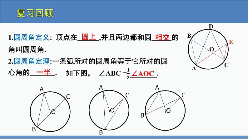 北师大版九年级数学下册课件 3.4 第2课时 圆周角定理的推论2及圆内接四边形第3页