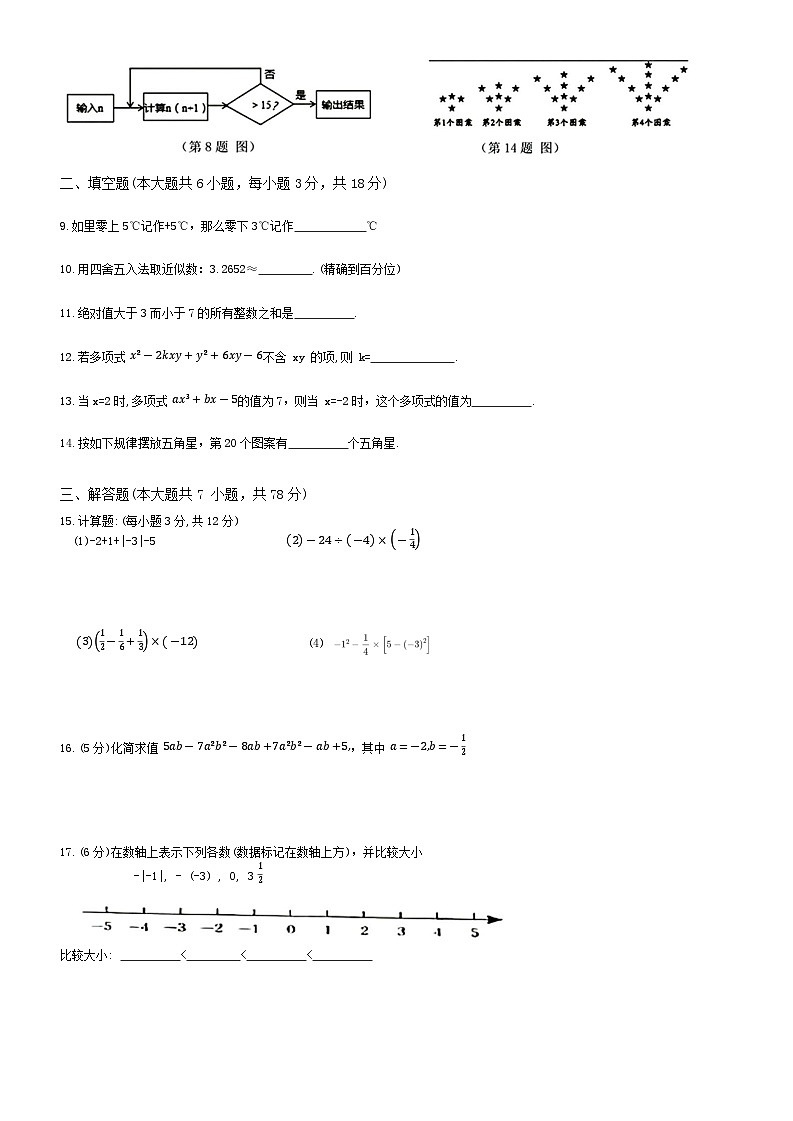 吉林省长春市第八十七中学（14-19班）2024-2025学年七年级上学期10月期中考试数学试题02