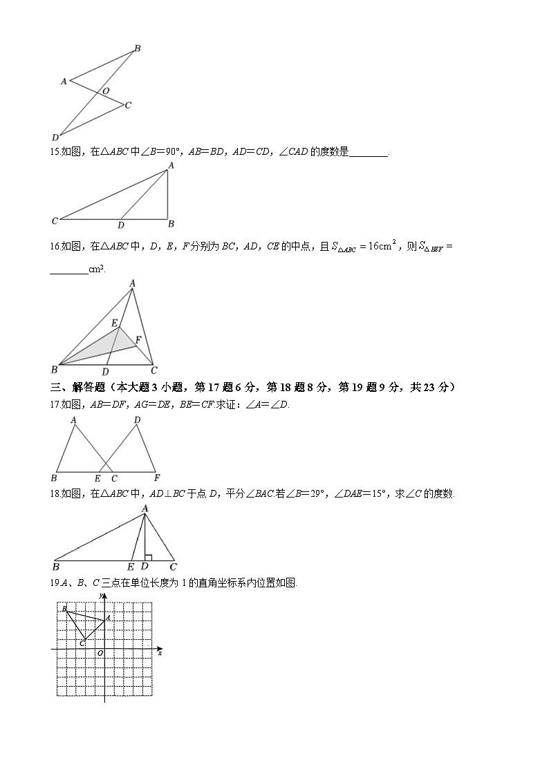 广东省惠州市博罗县育英学校2024-2025学年八年级上学期11月期中数学试题03