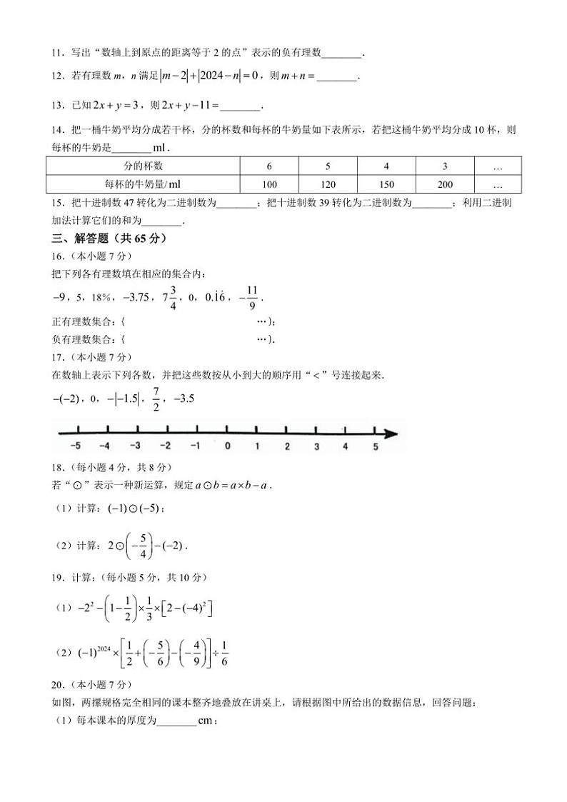 2024～2025学年辽宁省鞍山市立山区七年级(上)数学期中试卷(含答案)02