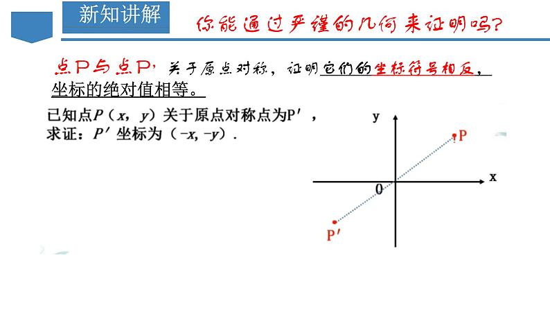 初中数学人教版九年级上册 23.2.3 关于原点对称的点的坐标  课件第5页