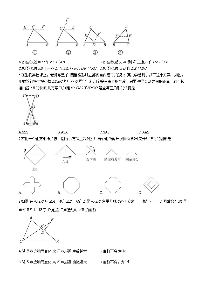 山东省德州市天衢新区2024—2025学年八年级上学期期中考试数学试题(无答案)第2页