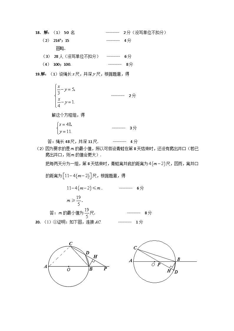 广东省深圳市福田区八校2022-2023学年九年级5月质量检测联考数学答案第2页