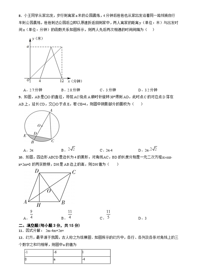 2024年广东省深圳市_南山外语中学、南山外语第二中学九年级数学中考一模试卷第2页