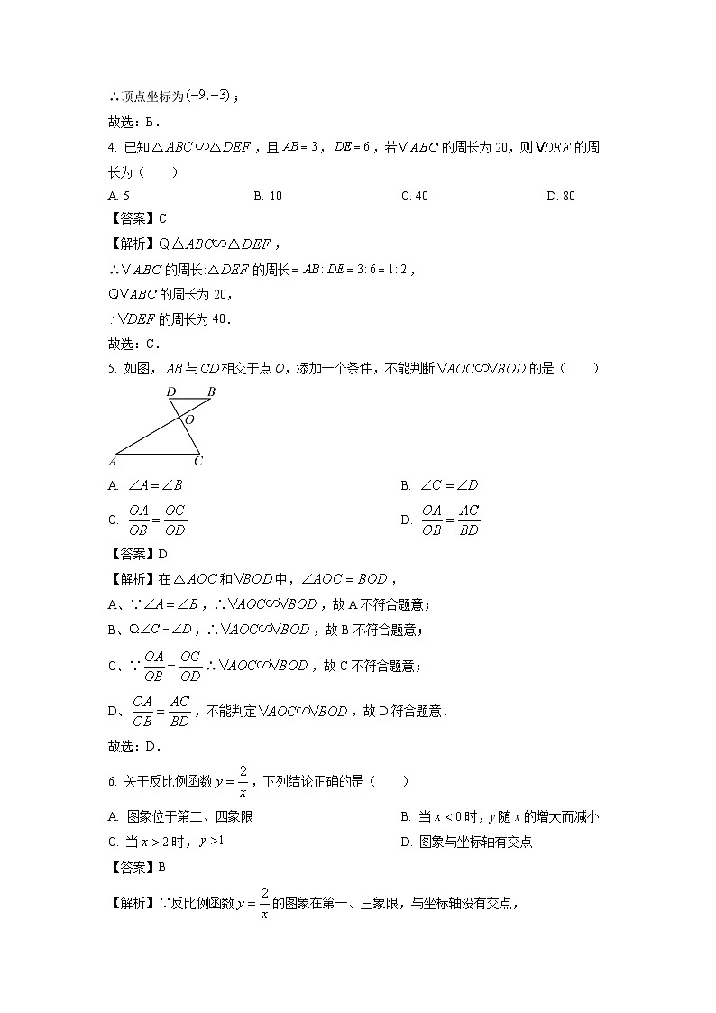 2024-2025学年山东省济南市南山区九年级(上)期中数学试卷(解析版)第2页