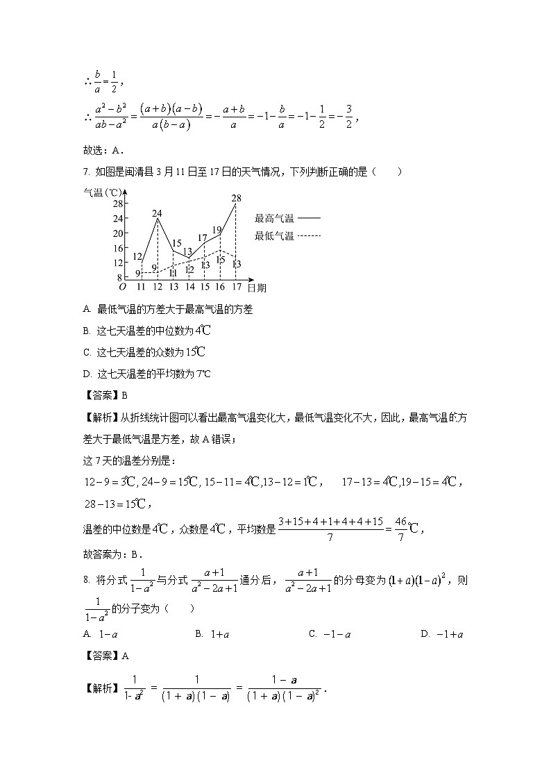 2024-2025学年山东省淄博市临淄区八年级(上)期中质量检测数学试卷(解析版)第3页