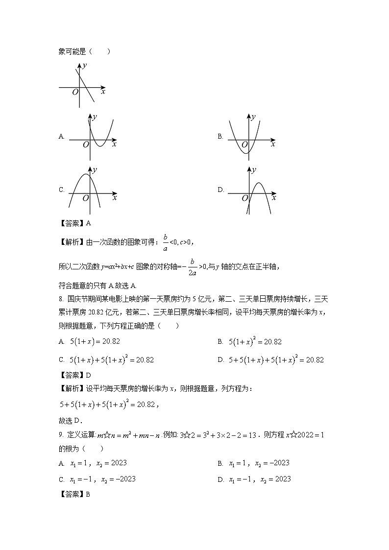 2024-2025学年山东省济宁市鱼台县九年级(上)10月月考数学试卷(解析版)第3页