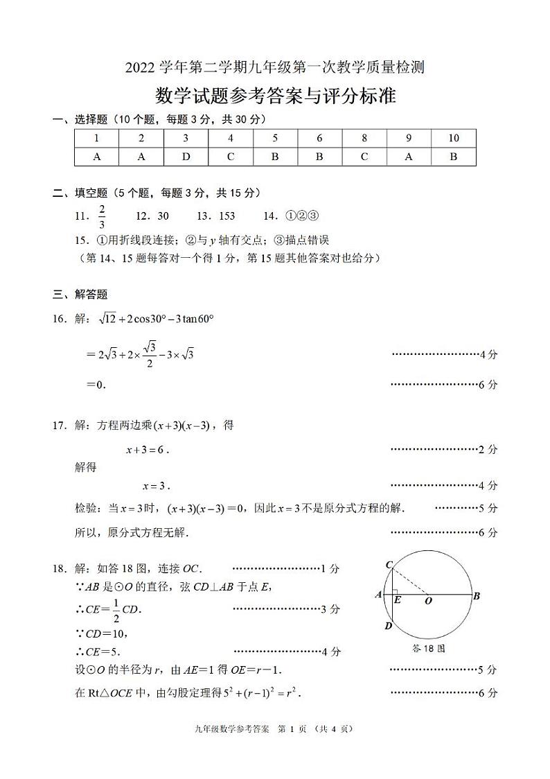 数学答案第1页