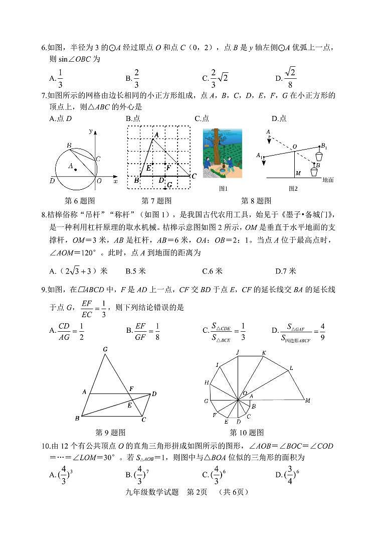 山东省聊城市临清市2024-2025学年九年级上学期期中考试数学试题02