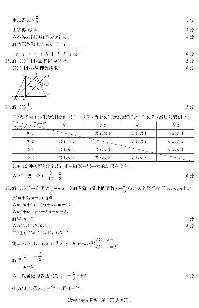 数学答案第2页