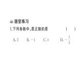 初中数学新华东师大版七年级上册1.1.1 正数和负数课堂作业课件2024秋