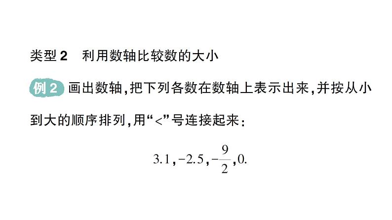 初中数学新华东师大版七年级上册1.2.2 在数轴上比较数的大小作业课件（2024秋）第5页