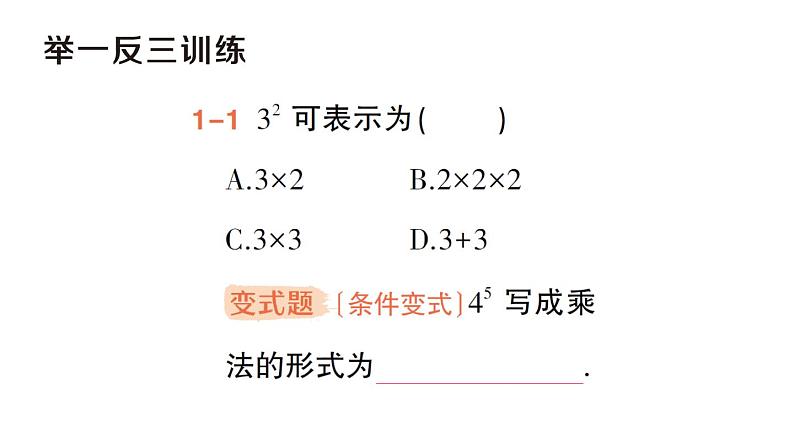 初中数学新华东师大版七年级上册1.11第1课时 有理数的乘方作业课件（2024秋）第4页