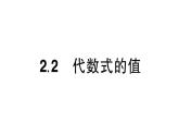 初中數(shù)學(xué)新華東師大版七年級上冊2.2 代數(shù)式的值作業(yè)課件（2024秋）