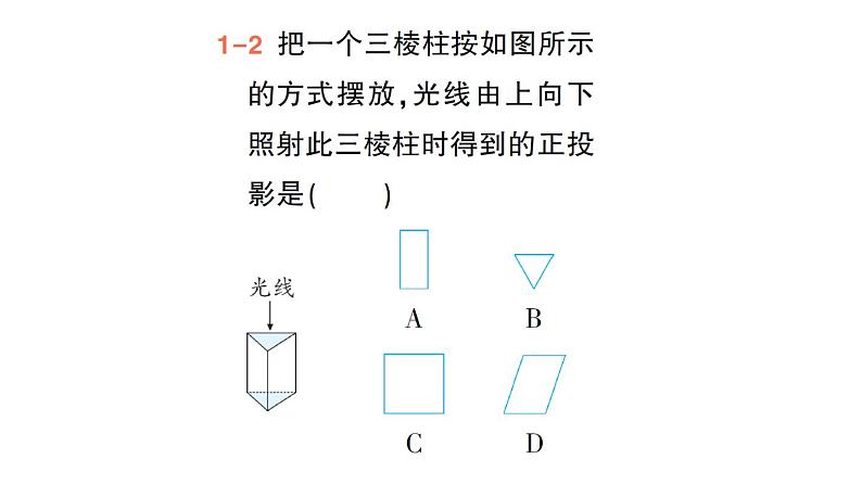 初中数学新华东师大版七年级上册3.2.1 由立体图形到视图作业课件（2024秋）第5页