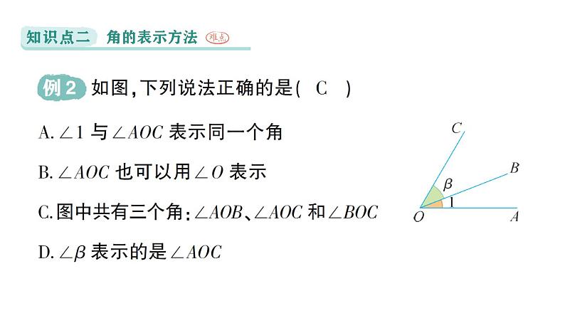 初中数学新华东师大版七年级上册3.6.1 角作业课件（2024秋）第8页