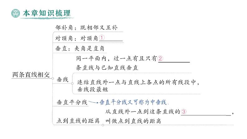 初中数学新华东师大版七年级上册第4章 相交线和平行线归纳复习作业课件（2024秋）第2页