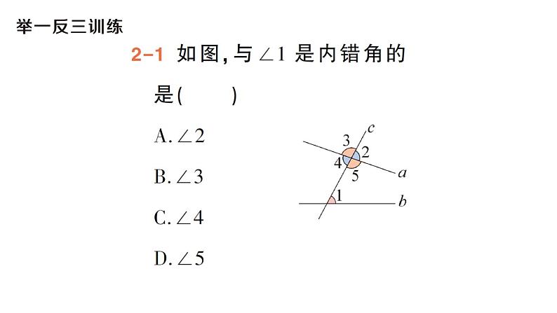 初中数学新华东师大版七年级上册4.1.3 同位角、内错角、同旁内角作业课件（2024秋）第8页