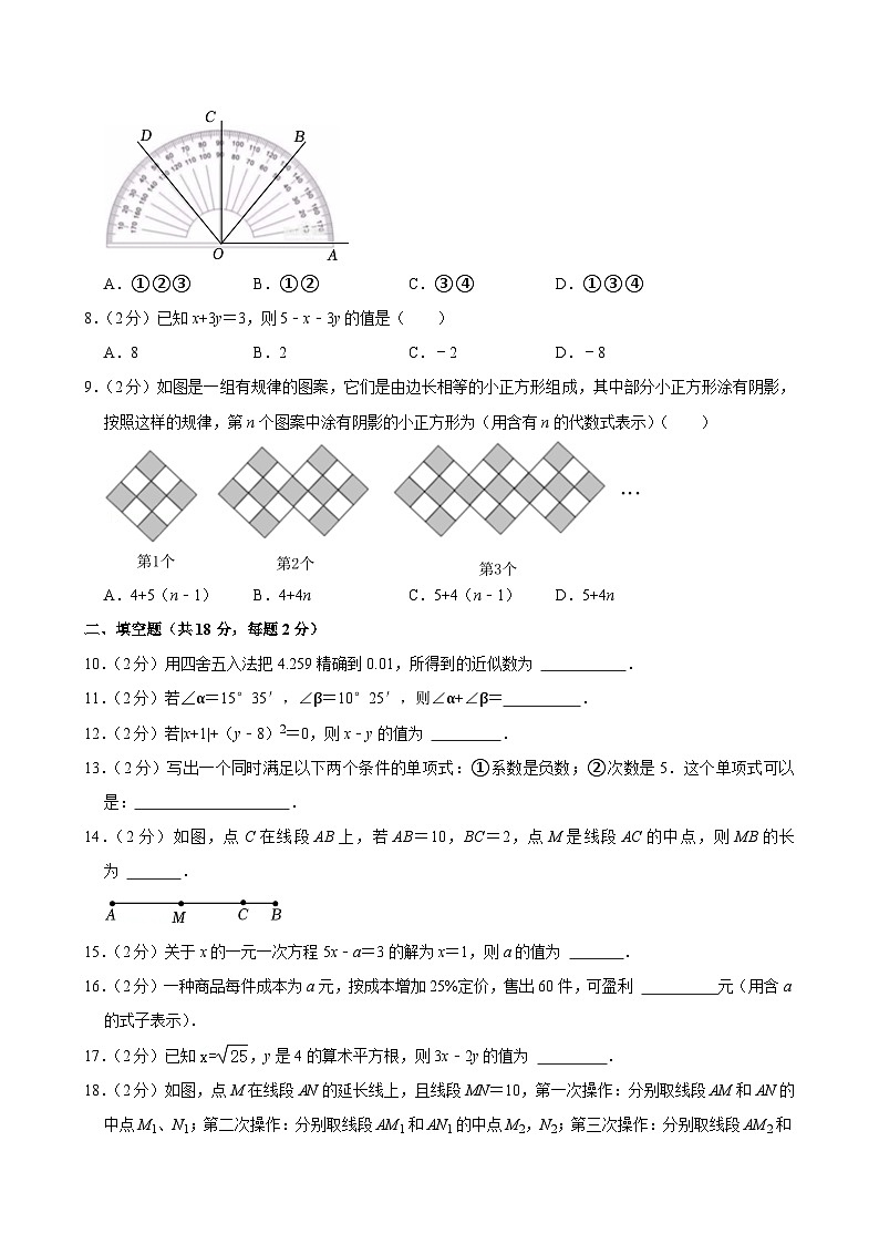 北京市育才学校2024-2025学年七年级上学期期中数学试题第2页