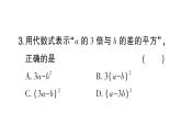 初中數(shù)學(xué)新華東師大版七年級上冊第2章整式及其加減（一）（2.1~2.3）綜合練習(xí)課件2024秋