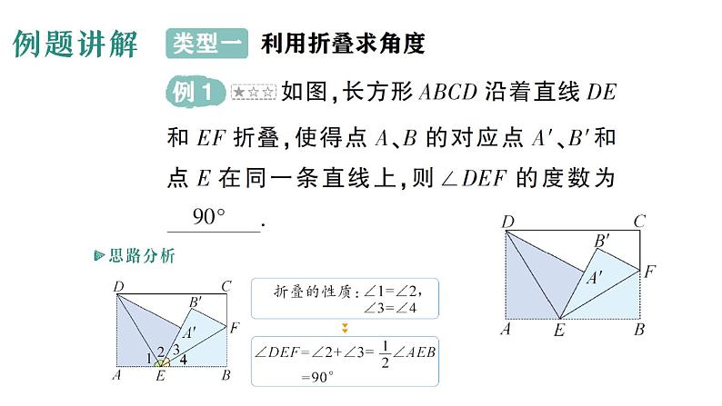 初中数学新华东师大版七年级上册第三章 图形的初步认识专题五 角度计算中的常见模型作业课件（2024秋）第2页