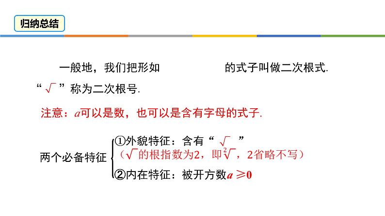 人教版八年级数学下册第16单元第一课时二次根式的概念第7页