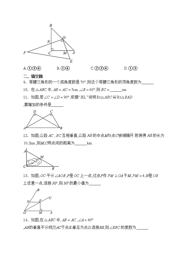江苏省徐州市丰县2024-2025学年八年级上学期11月期中考试数学试卷(含答案)第3页