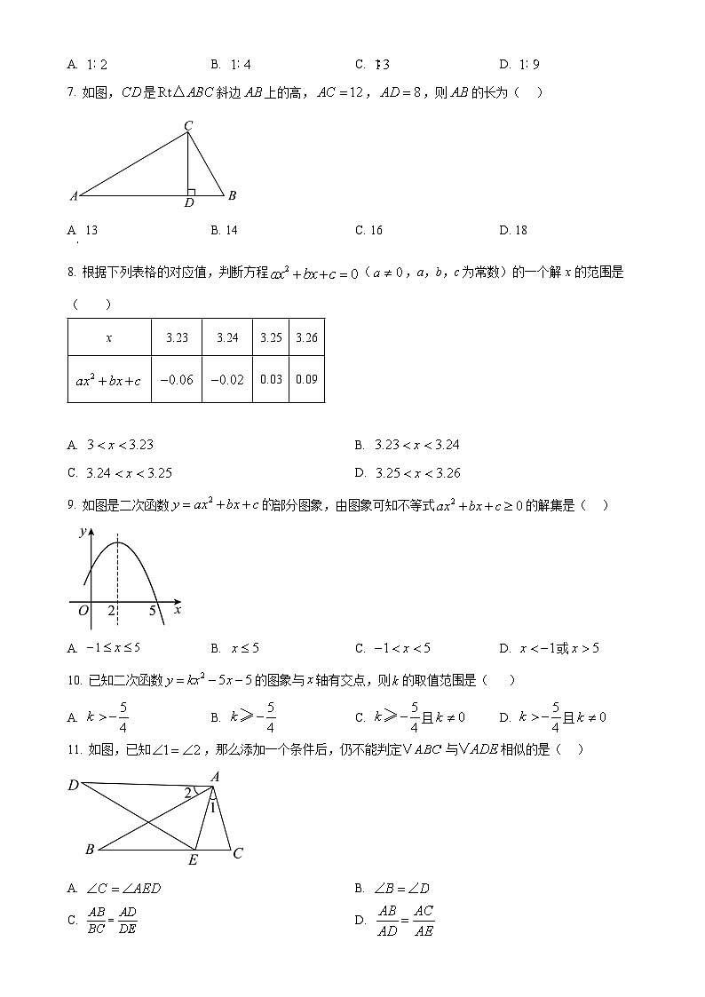 广西初中名校2024-2025学年九年级上学期第二阶段素质评价（11月期中）数学试题  （原卷版）-A4第2页
