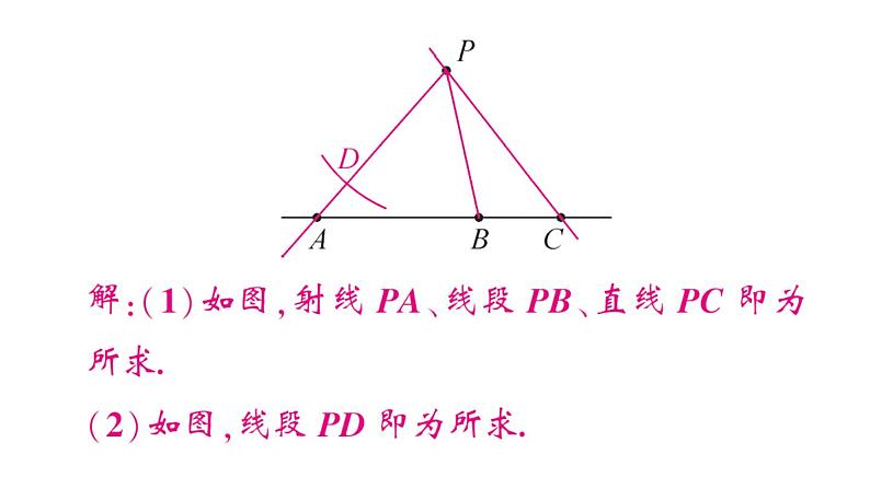 初中数学新华东师大版七年级上册第3章 图形的初步认识特色专题 尺规作图作业课件2024秋第3页