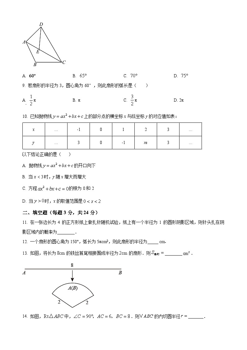 九年级上学期期末数学试题 (15)第2页