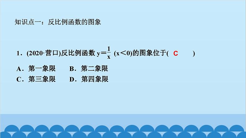 6.2    第１课时　反比例函数的图象第2页