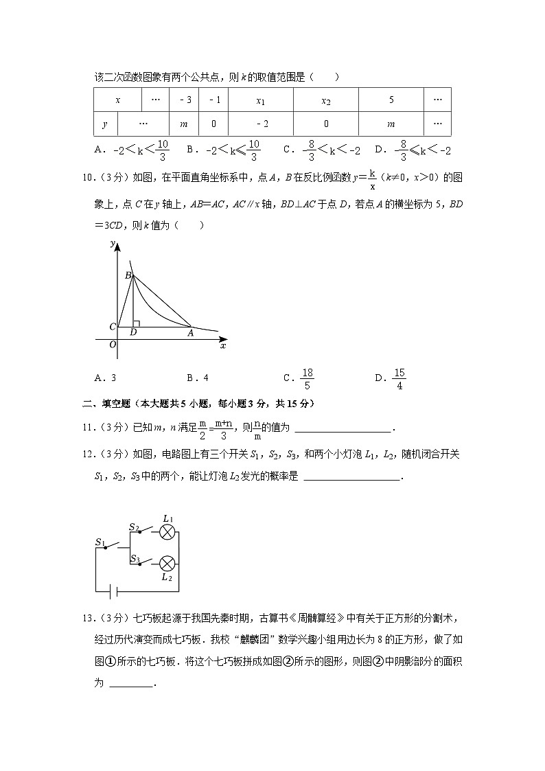 2024年广东省深圳市南山实验教育集团中考数学一模试卷第3页