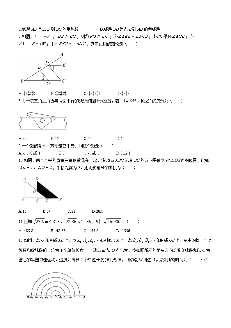 山东省德州市武城县甲马营乡中学2023-2024学年七年级下学期第一次月考数学试题(无答案)第2页
