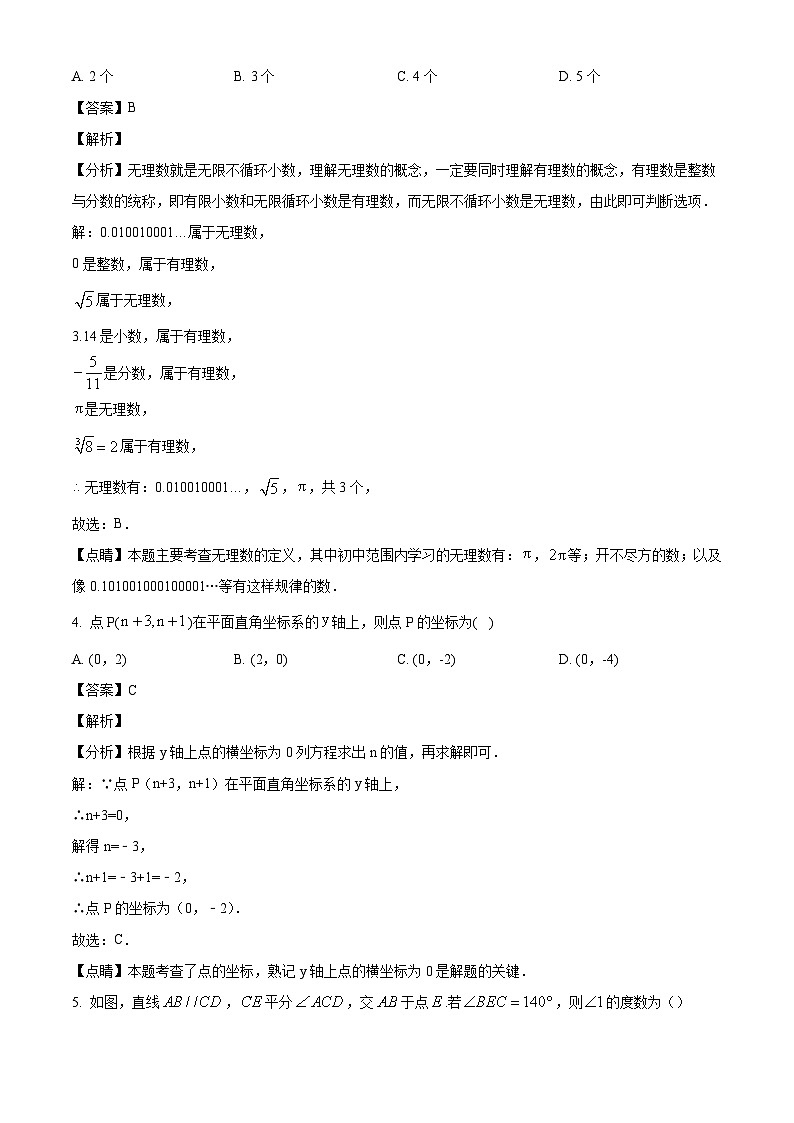 山东省临沂市兰山区临沂第六中学2023-2024学年七年级下学期月考数学试题（解析版）第2页