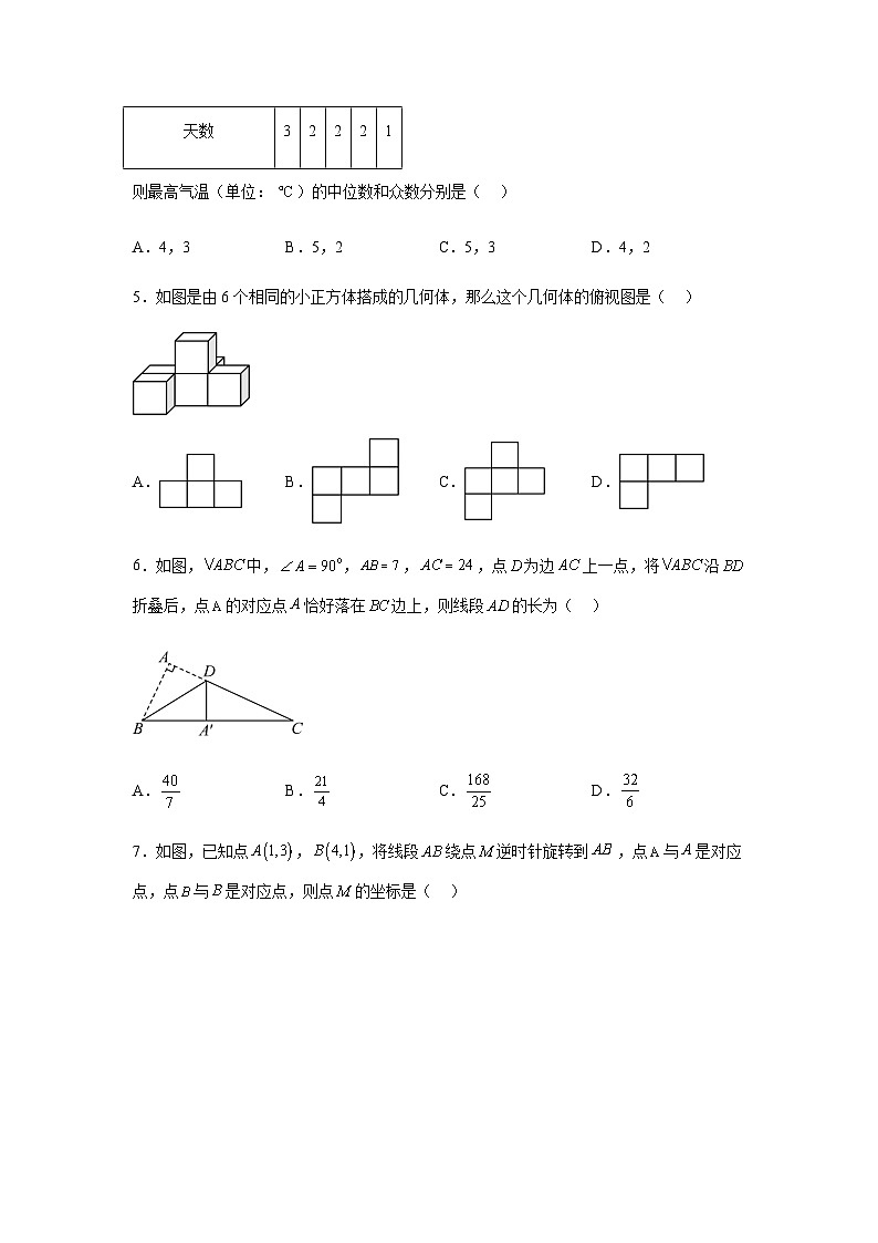 2024年山东省青岛崂山区中考一模数学模拟试题(含解析)第2页