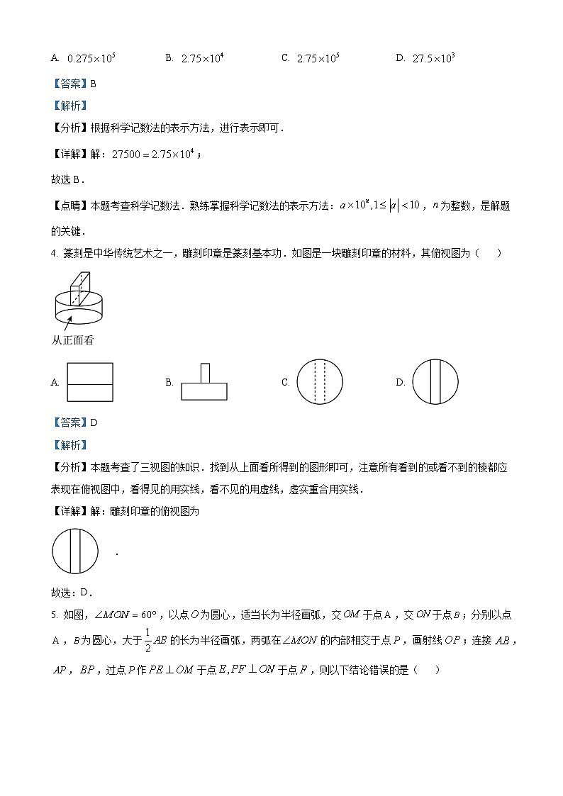 精品解析：福建省泉州实验中学2023-2024学年九年级下学期期中数学试题（解析版）第2页