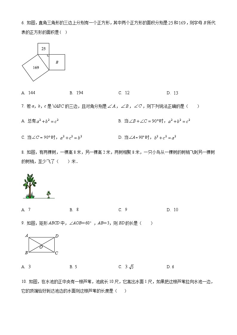 精品解析：河北省邯郸市丛台区邯郸市锦玉中学2023-2024 学年八年级下学期月考数学试题（原卷版）第2页