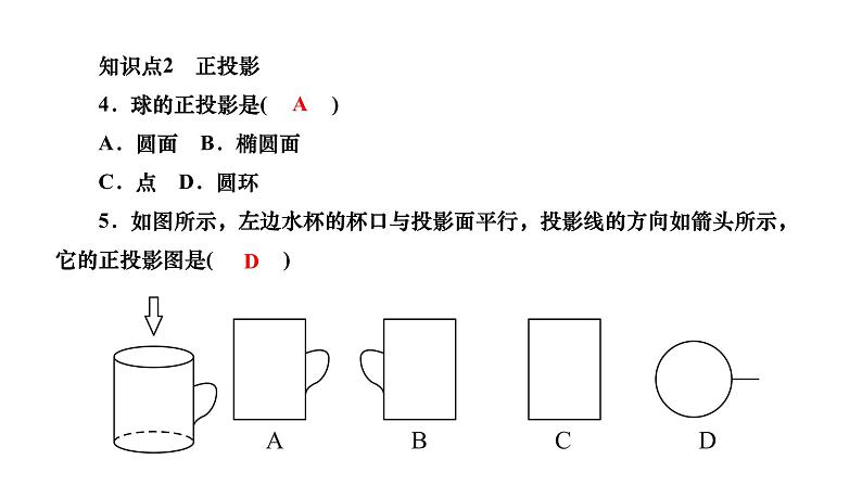 5.1 投影 第2课时 平行投影 北师大版九年级数学上册课件第6页
