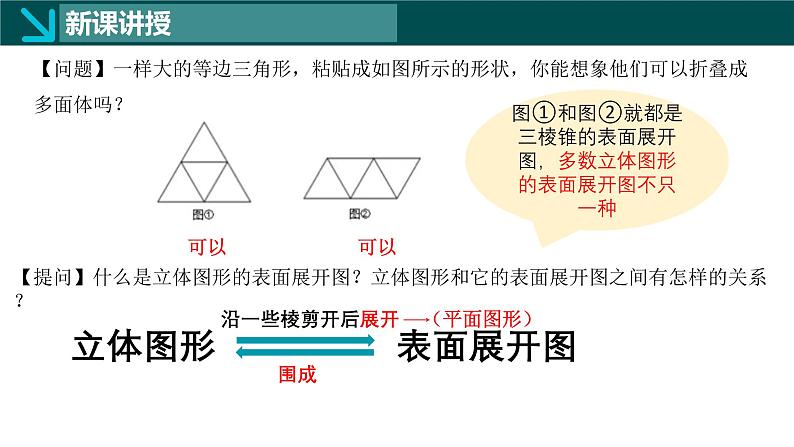 华师版数学七年级上3.3立体图形的表面展开图课件第3页