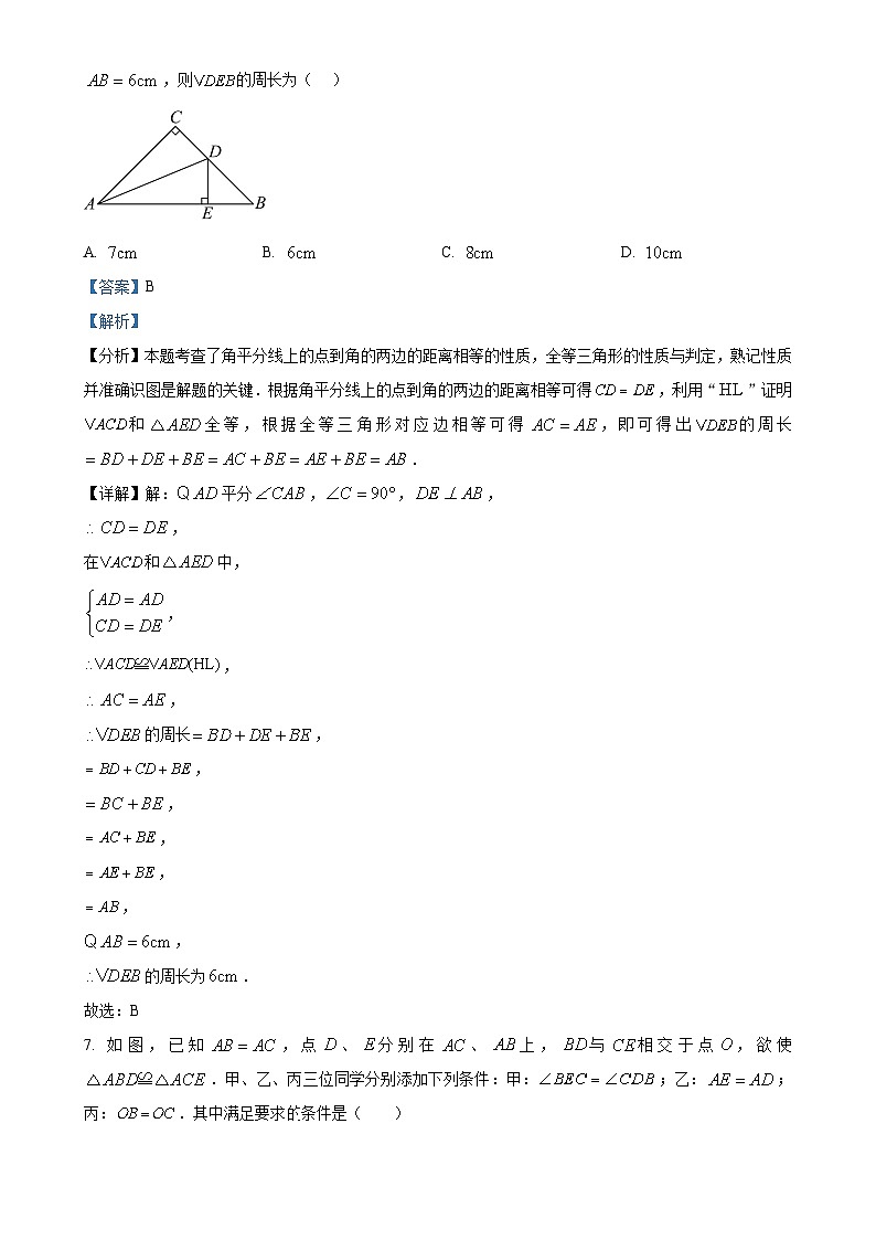 湖北省武汉市华宜寄宿学校2024-2025学年八年级上学期10月月考数学试题（解析版）-A4第3页