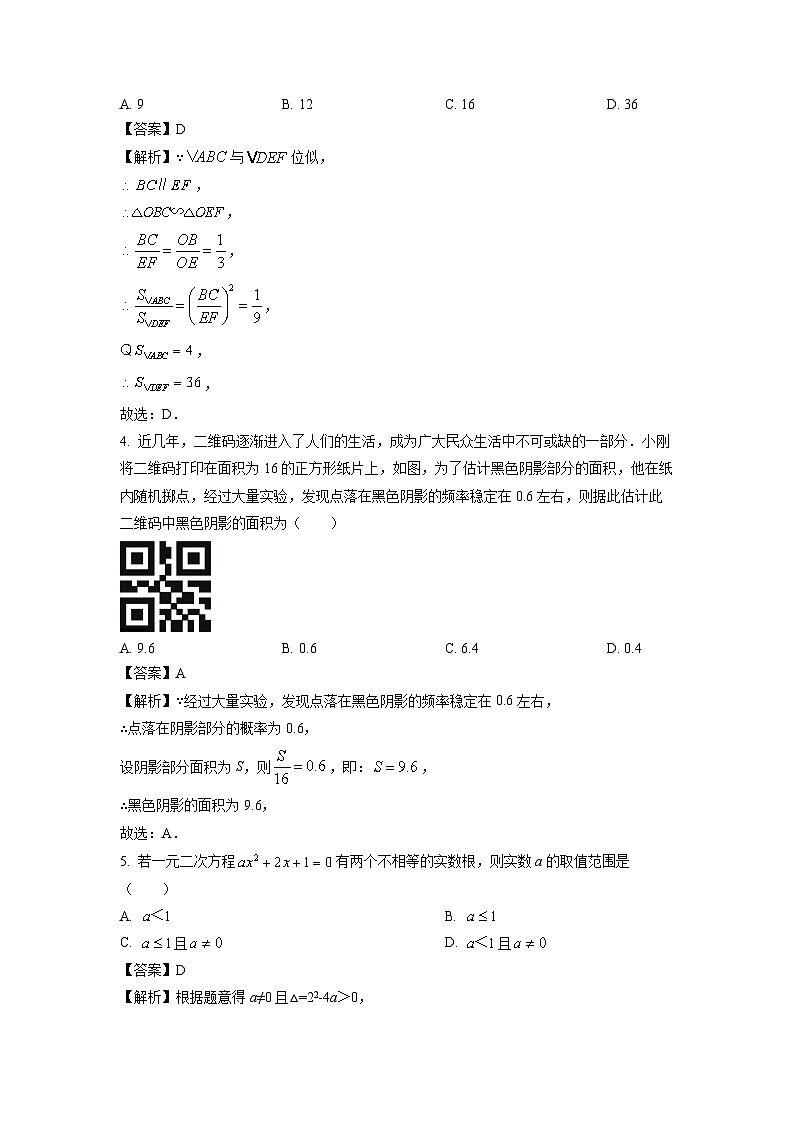 2023~2024学年山东省青岛市即墨区九年级(上)期中数学试卷(解析版)第2页