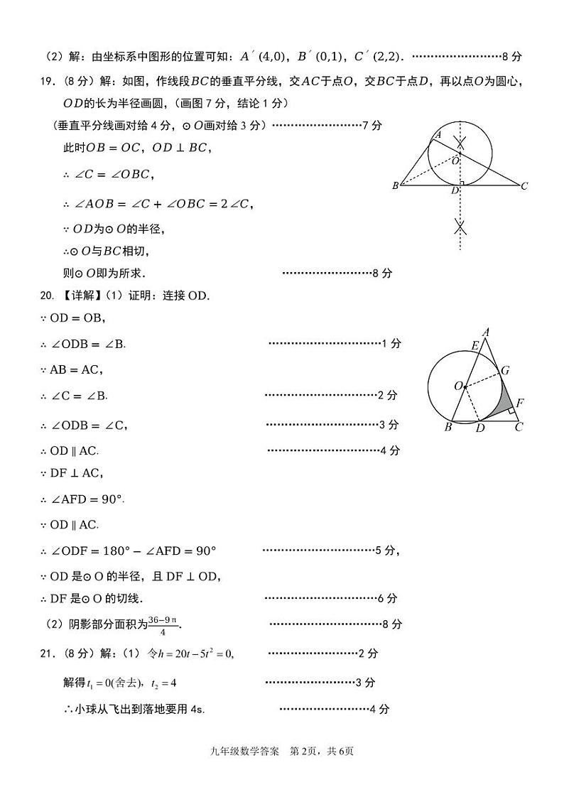 24-25九上数学半期参考答案（定稿）(1)第2页