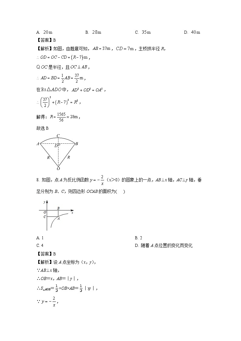 2024年四川省德阳市中江县多校联考中考一模考试数学试卷(解析版)第3页