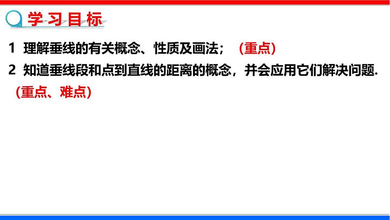 北师大版数学七年级下册同步讲义课件2.1.2 两条直线的位置关系第2页