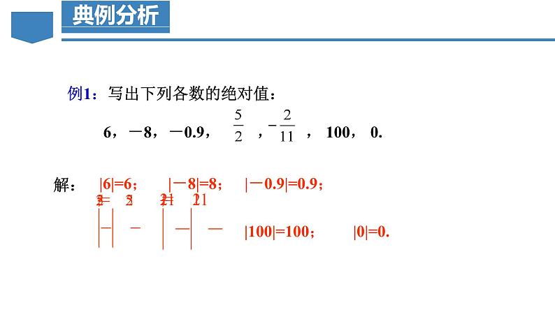 人教版数学七年级上册同步练习课件1.2.4 绝对值（第1课时 绝对值的概念及性质）第8页