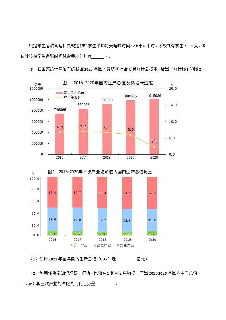 人教版数学七年级下册同步课时练习10.1 统计调查（原卷版）第3页