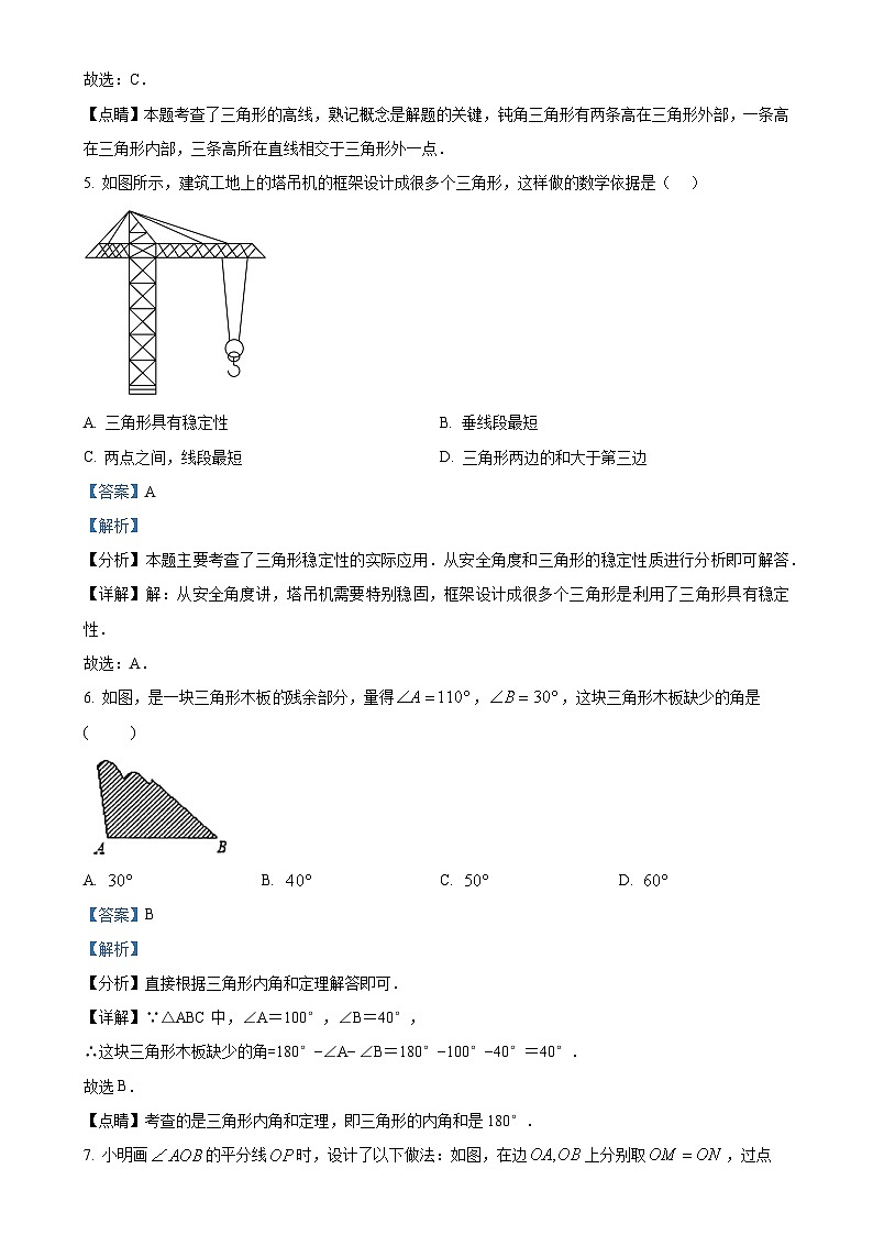 广西柳州市2024-2025学年八年级上学期11月期中考试数学试题（解析版）-A4第3页