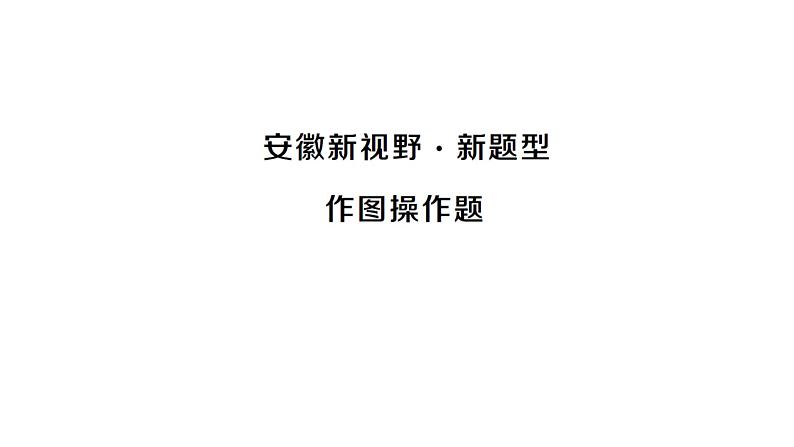 初中数学新沪科版七年级上册第4章 几何图形初步安徽新视野 新题型 作图操作题课堂作业课件2024秋第1页