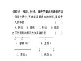 初中數(shù)學(xué)新滬科版七年級(jí)上冊(cè)4.2第1課時(shí) 線段、射線、直線的概念課堂作業(yè)課件2024秋